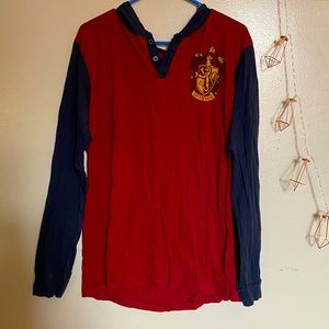 Hooded cotton Gryffindor long sleeve shirt.